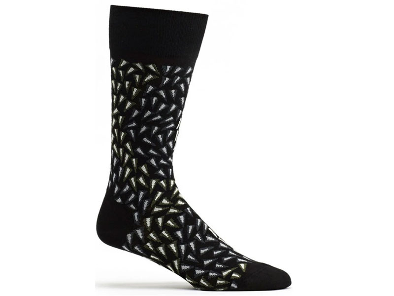 Ozone Men's Wavy Prints Sock