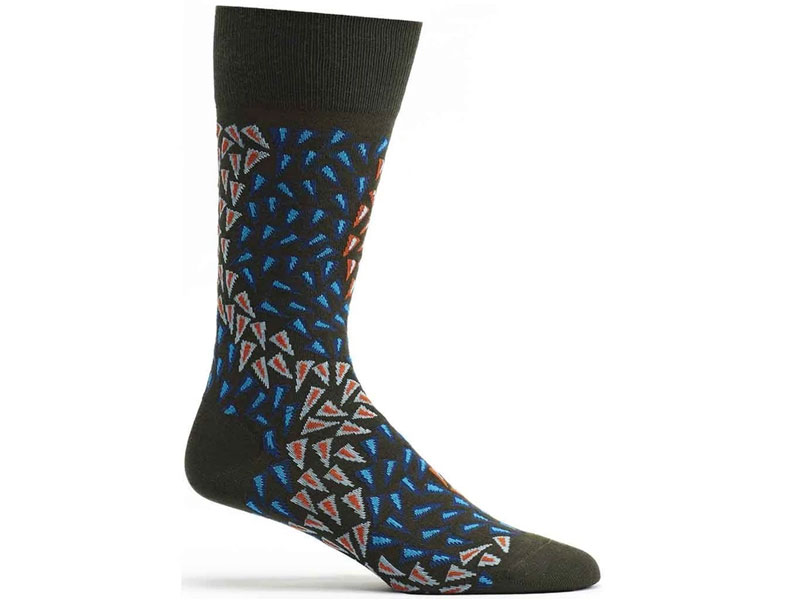 Ozone Men's Wavy Prints Sock