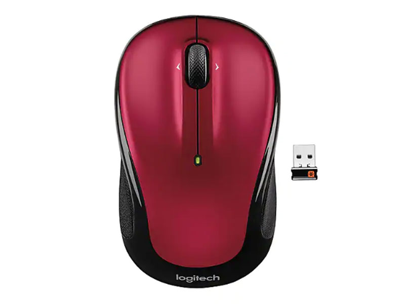 Logitech M325 Advanced Optical Wireless USB Mouse Ambidextrous Red