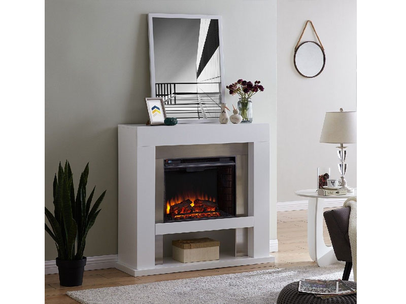 Lirrington Stainless Steel Fireplace Southern Enterprises FE1028059