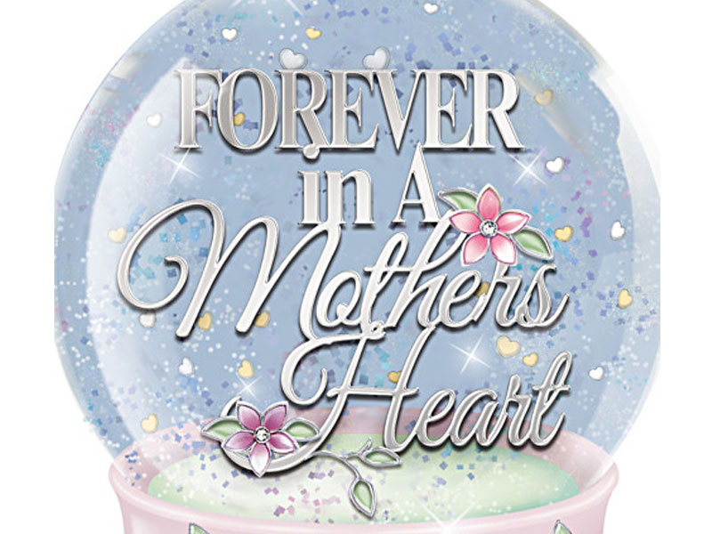 Musical Porcelain Glitter Globe Personalized For Mom