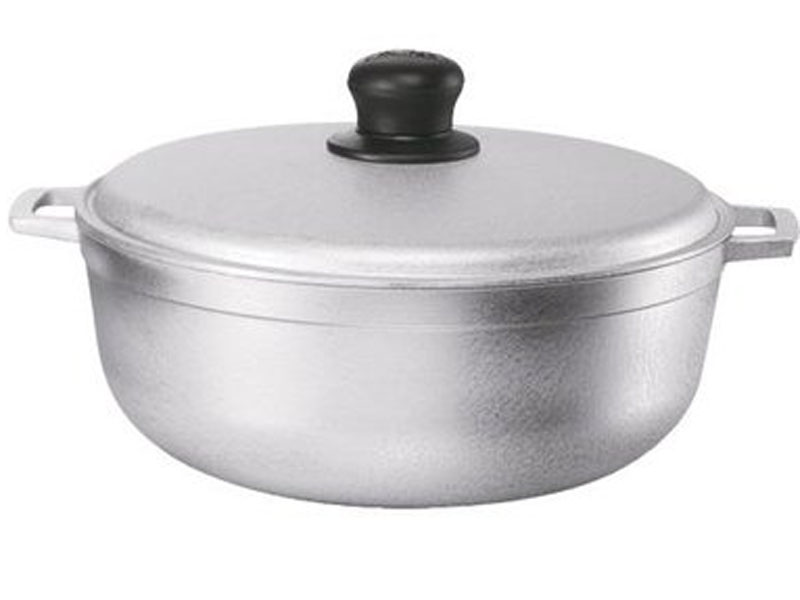 Imusa Natural Cast Aluminum Caldero With 6.9 Quart Lid