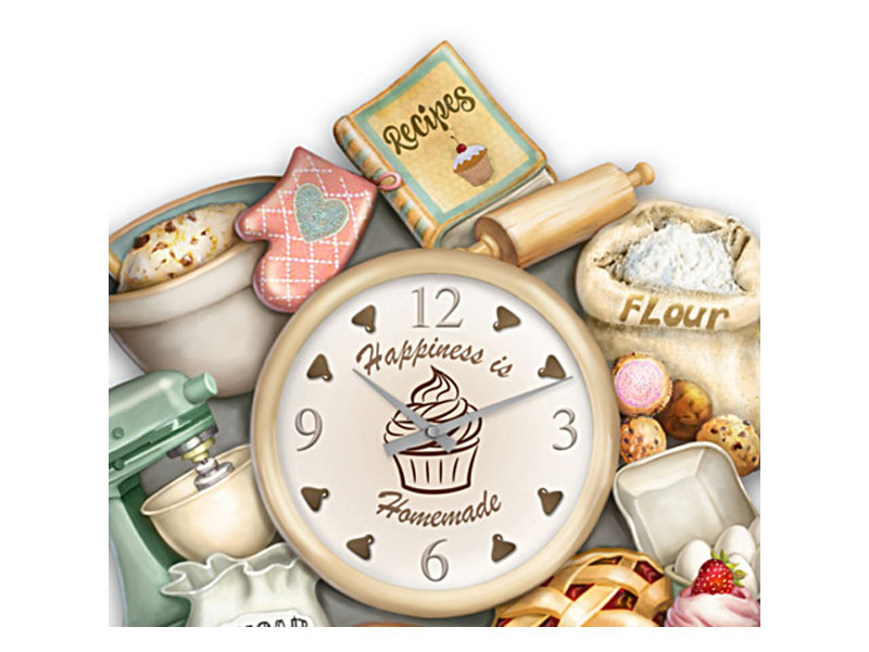 Homemade Happiness Wall Clock Celebrates The Joy Of Baking
