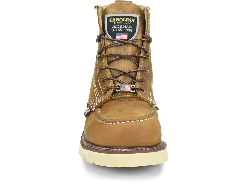 Carolina Men’s 6” Domestic Steel Toe Moc Toe Work Boot