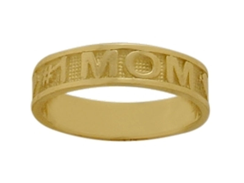 Women's Yellow Gold #1 MOM Expression Ring