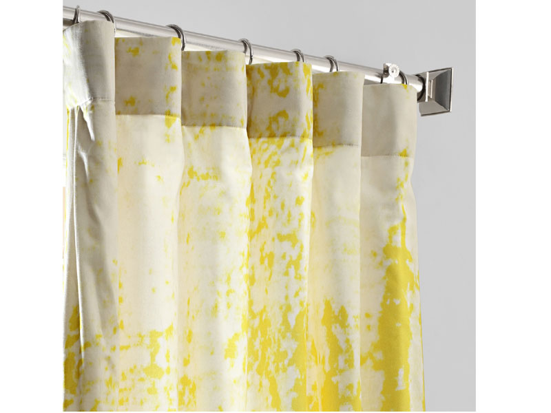 Arcade Yellow Digital Printed Cotton Twill Curtain