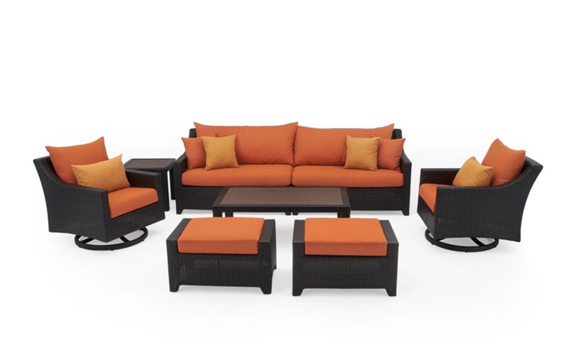 Deco™ Deluxe 8pc Sofa & Club Chair Set Tikka Orange