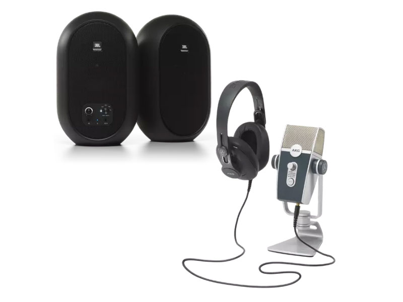 Project Studio Bundle JBL 104-BT (Pair) + AKG Podcaster 