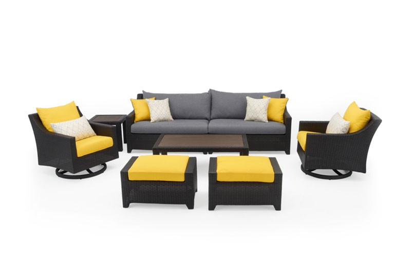 Deco™ Deluxe 8pc Sofa & Club Chair Set Sunflower Yellow