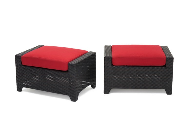 Deco™ Club Ottomans Sunset Red