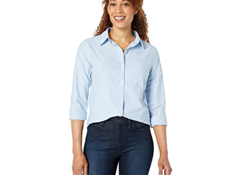 Amazon Essentials Women's Classic Fit Long Sleeve Button Down Oxford Shirt