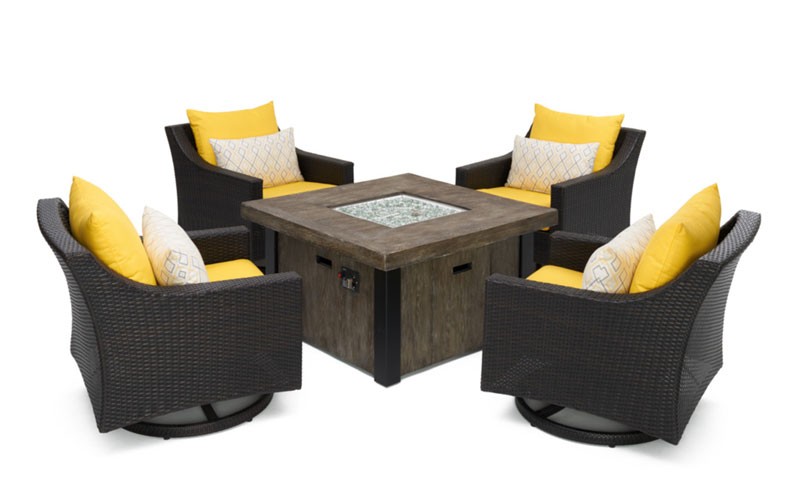 Deco™ 5pc Motion Fire Chat Set Sunflower Yellow