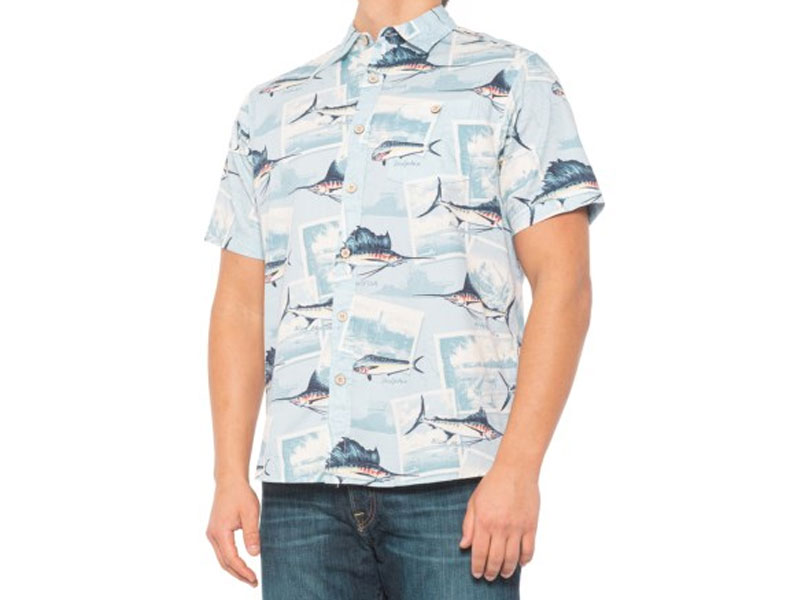 North River Printed Twill Shirt Short Sleeve For Men