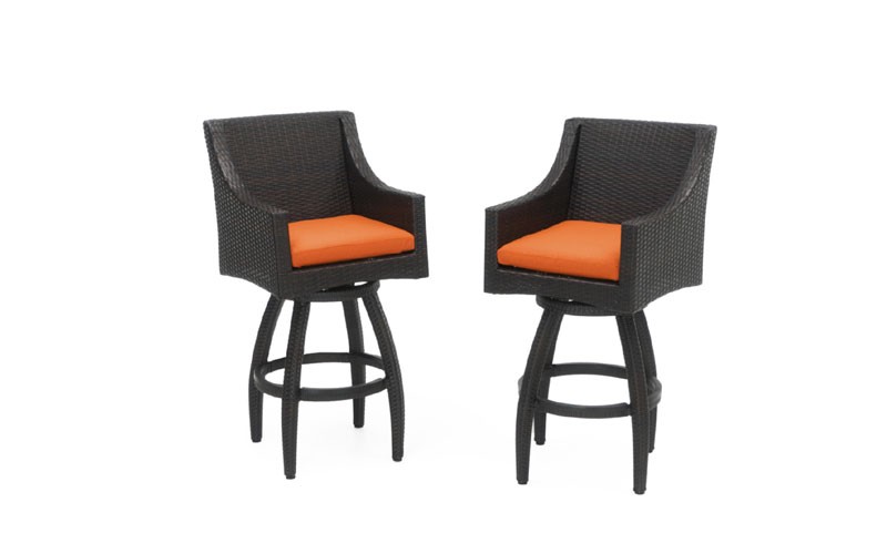 Deco™ Swivel Barstool 2pk  Tikka Orange