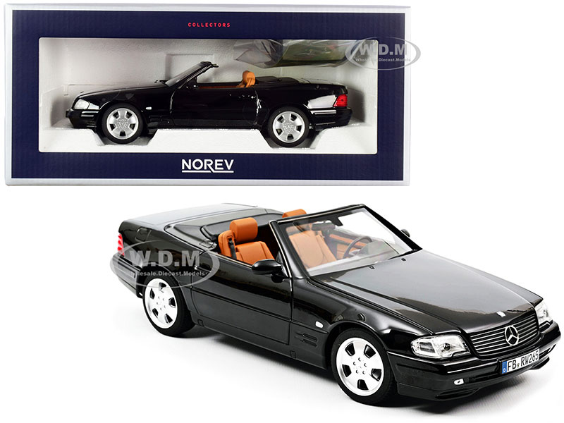 1999 Mercedes Benz SL 500 Convertible Black 1/18 Diecast Model Car By Norev