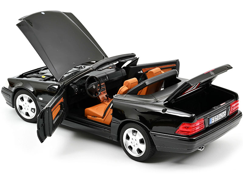 1999 Mercedes Benz SL 500 Convertible Black 1/18 Diecast Model Car By Norev