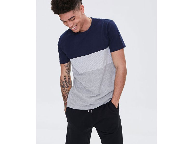 Men's Colorblock Heathered Tee