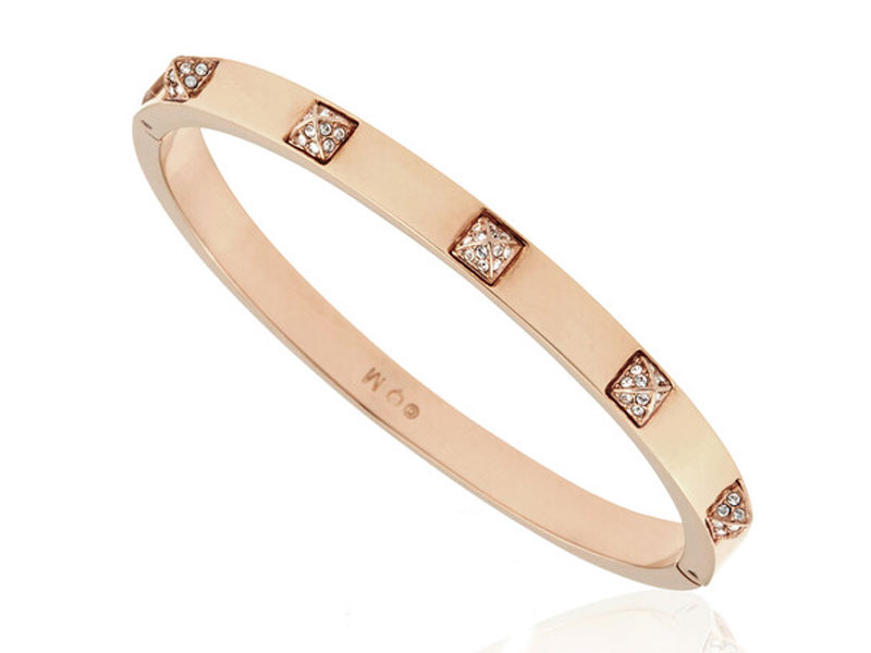 Swarovski Women's Tactic Rose Gold Plated Bangle Size M