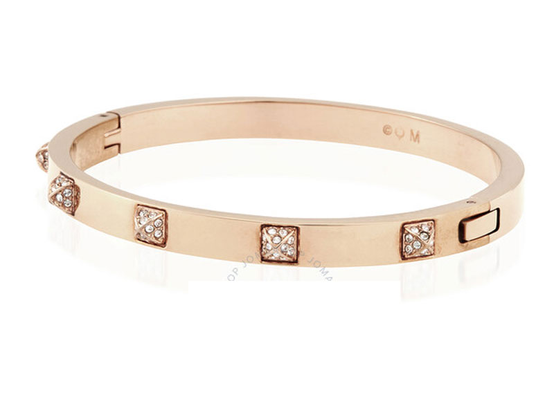 Swarovski Women's Tactic Rose Gold Plated Bangle Size M