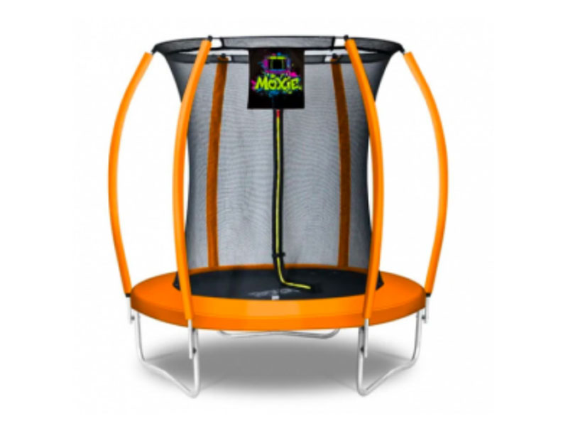 Moxie™ 6 FT Pumpkin-Shaped Outdoor Trampoline Set with Premium Top-Ring Frame