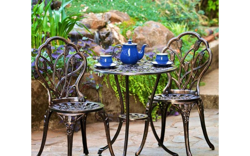 New England Cast Aluminum Outdoor Bistro Set