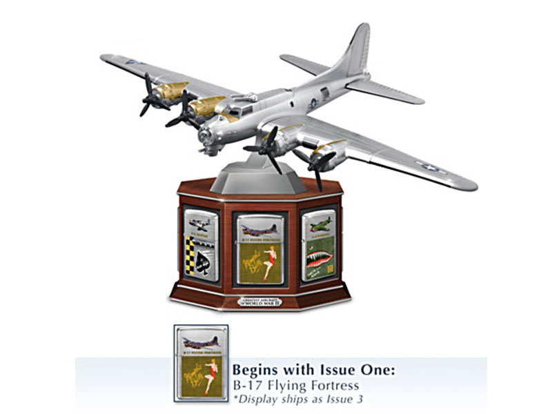 WW II Aircraft Zippo Lighters With B-17 Bomber Display