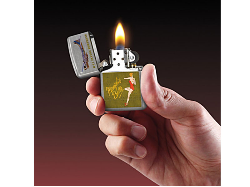 WW II Aircraft Zippo Lighters With B-17 Bomber Display