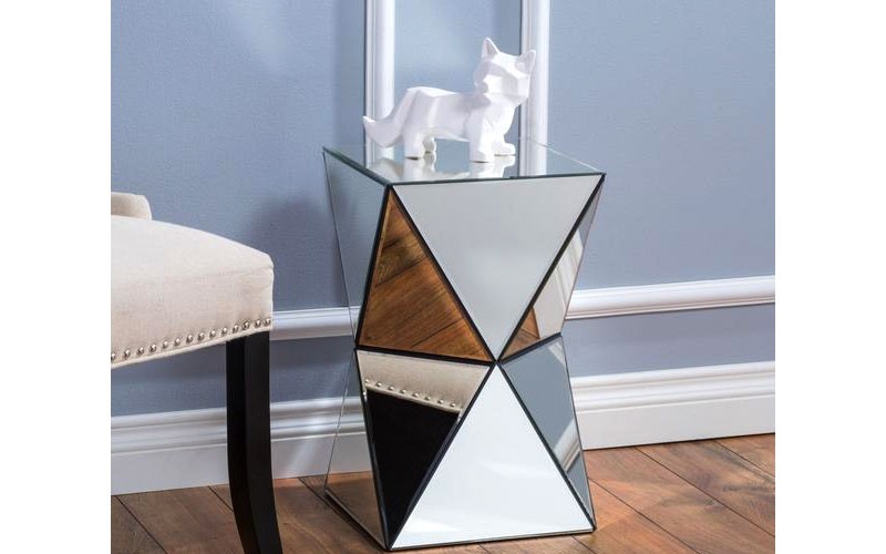 Aedon Mirrored Side Table 