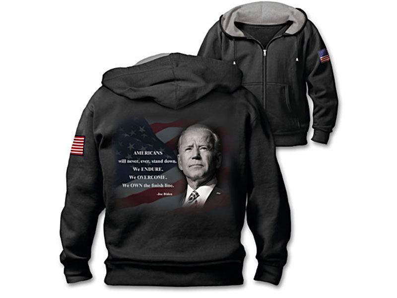 Joe Biden Cotton-Blend Men's Front-Zip Hoodie