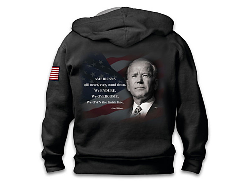 Joe Biden Cotton-Blend Men's Front-Zip Hoodie