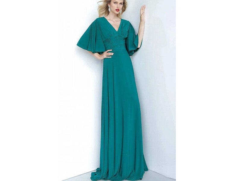 Women's Ovani V-Neck Jersey Maxi Dress