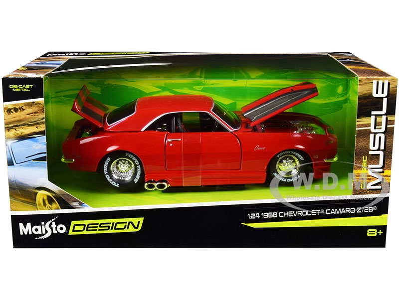 1968 Chevrolet Camaro Z/28 Red Diecast Model Car By Maisto