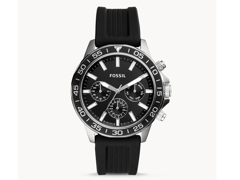 Fossil Bannon Multifunction Black Silicone Watch