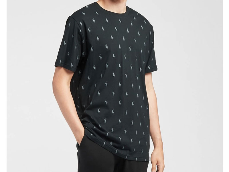 Polo Men's All Over Print Logo Graphic Tee