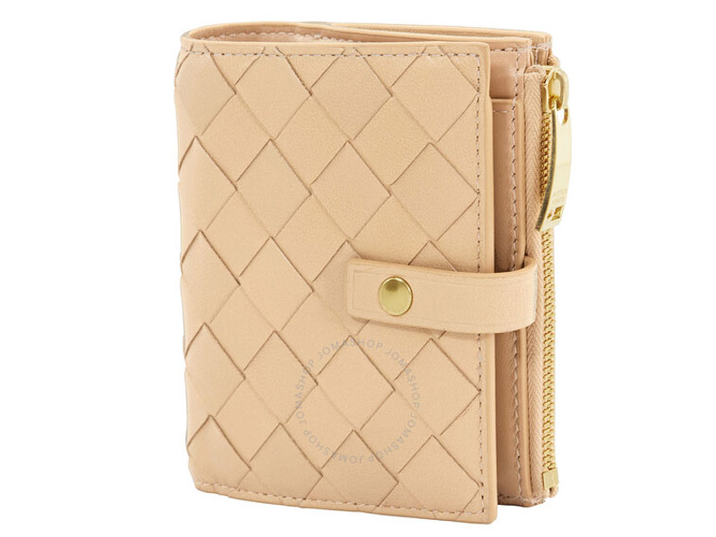 Bottega Veneta Ladies Intrecciato Weave Bi-Fold Mini Wallet