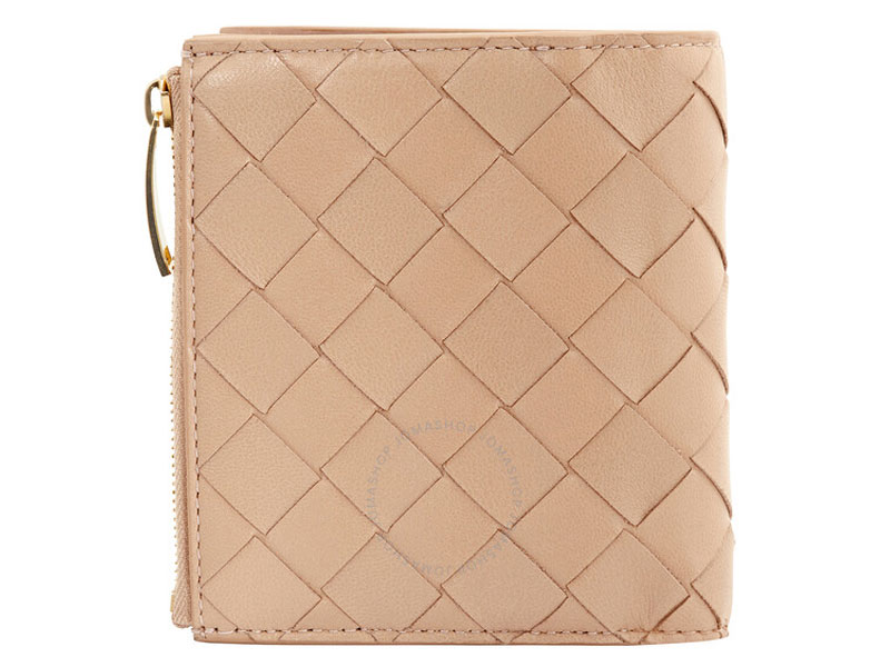 Bottega Veneta Ladies Intrecciato Weave Bi-Fold Mini Wallet