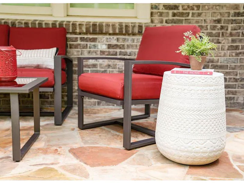 Leisure Made Jasper 4-Piece Metal Frame Patio Conversation Set With Cushion