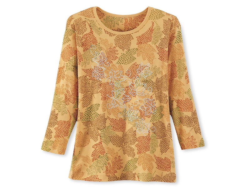Women's Mosaic Leaves Top