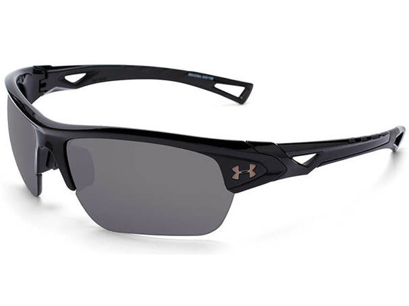 Under Armour Octane Storm Sunglasses with Shiny Black Frame Gray Polarized Lens