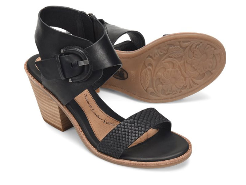 Women's Sofft Menaka Black-Snake-Print Sandals