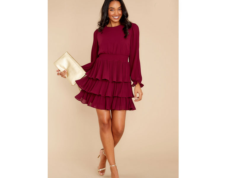 Women's Charmed Occasion Wine Dress