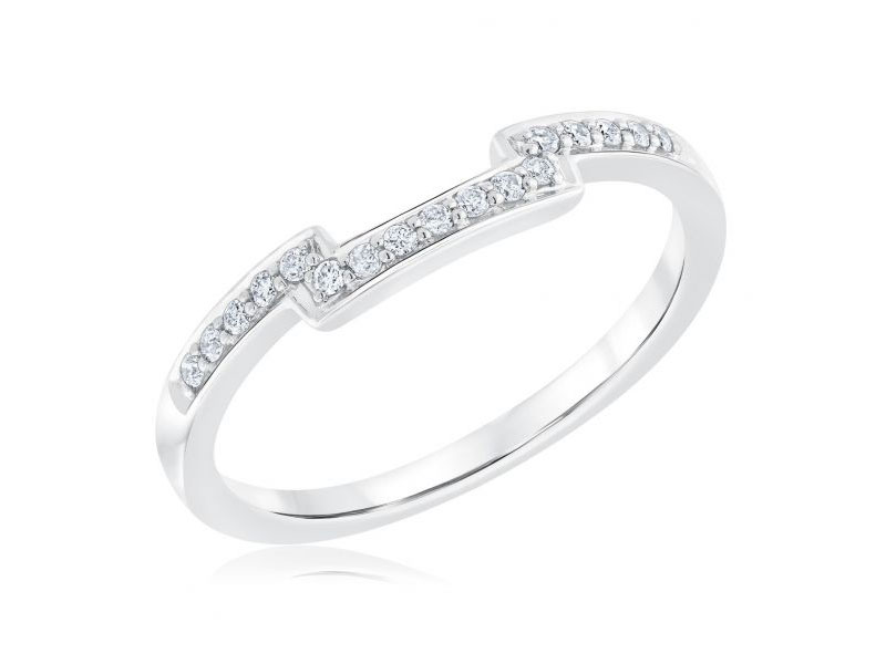 Ellaura Embrace Diamond Curved Band 1/8ctw