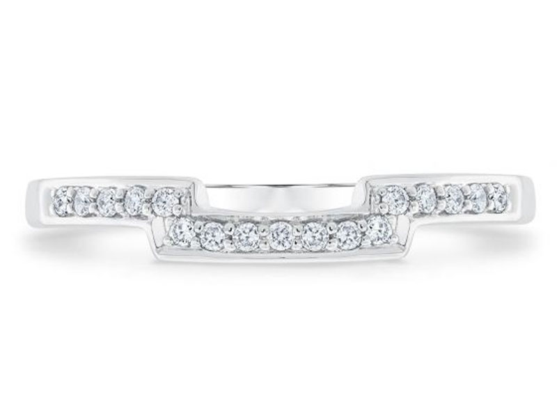 Ellaura Embrace Diamond Curved Band 1/8ctw