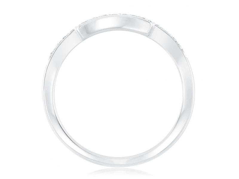 Ellaura Embrace Diamond Curved Band 1/8ctw