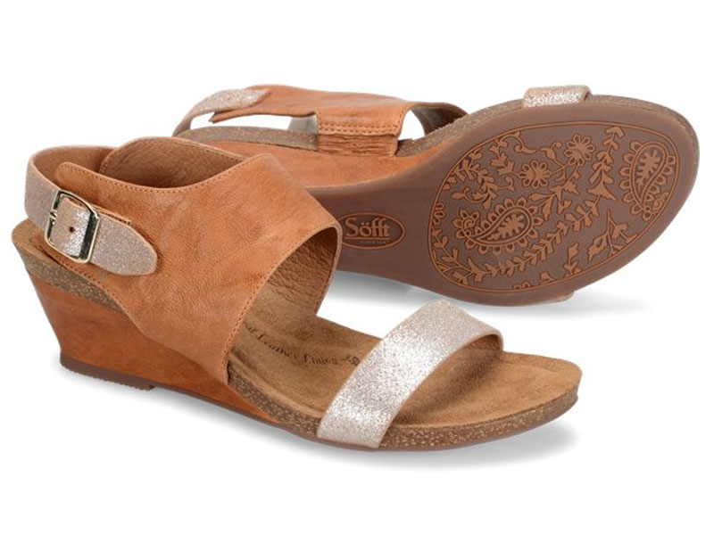 Sofft Vanita Luggage-Silver Sandals For Women
