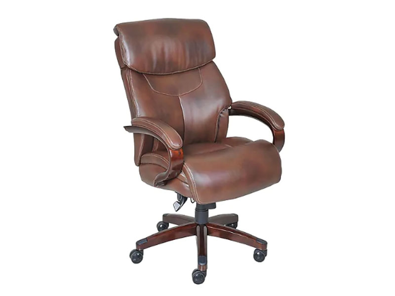 La-Z-Boy Bradley Bonded Leather Executive Chair Roasted Chestnut