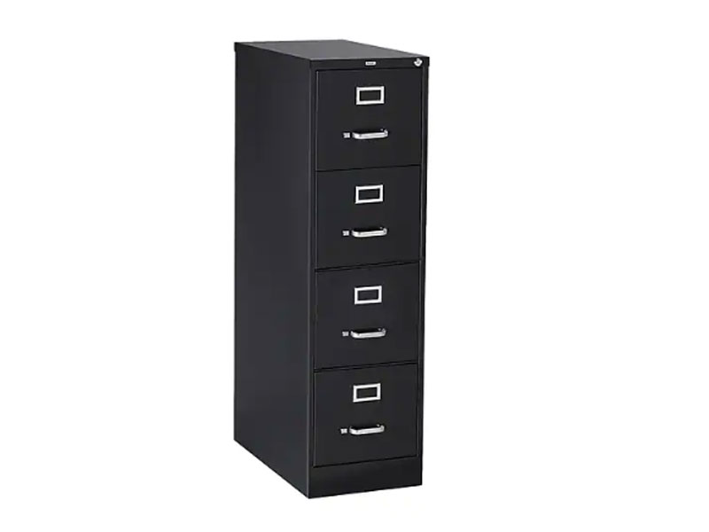 Staples 4 File Drawers Vertical File Cabinet Locking Black Letter