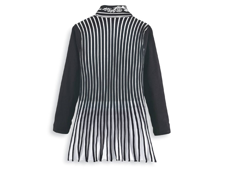 Women's Accordian Pleats Open-Front Cardigan