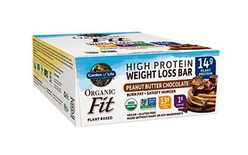 Garden of Life Fit Plant Based High Protein Weight Loss Bar-Peanut Butter Choco