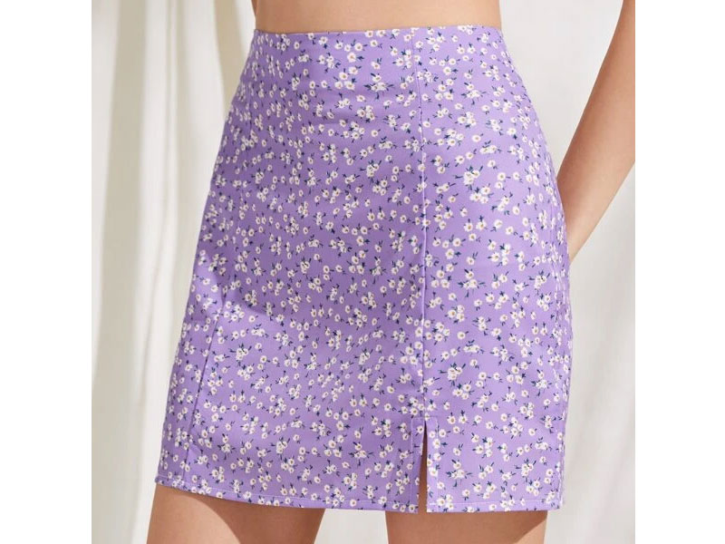 Women's Ditsy Floral Split Skirt